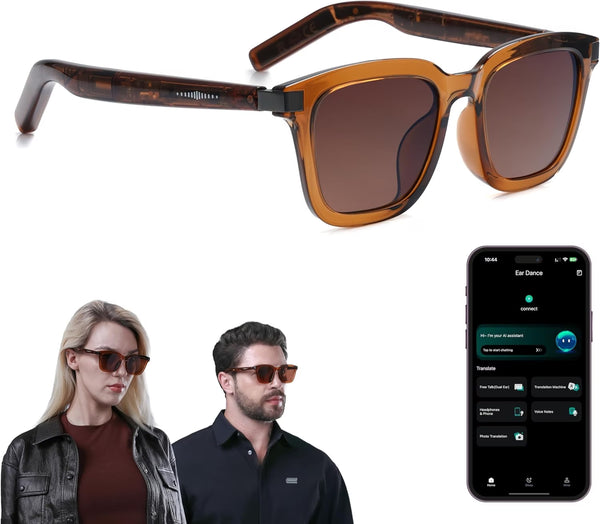 LIMU MotionSense Open-Ear Smart Glasses - Brown