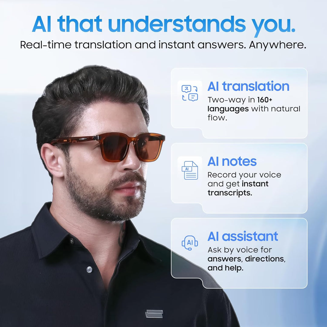 LIMU MotionSense Open-Ear Smart Glasses - Brown