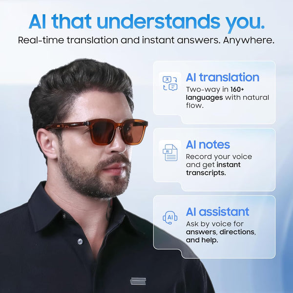 LIMU MotionSense Open-Ear Smart Glasses - Brown