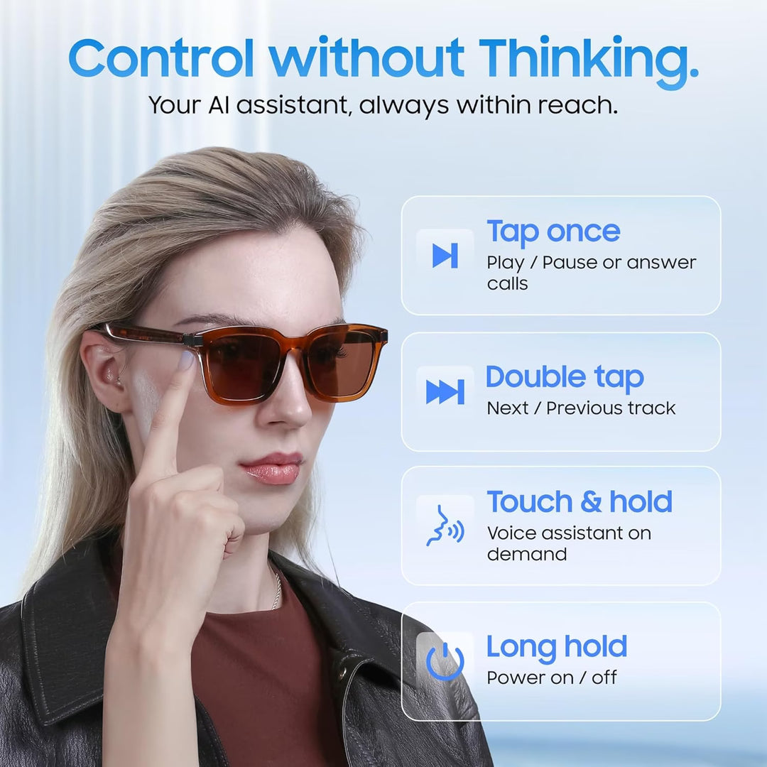 LIMU MotionSense Open-Ear Smart Glasses - Brown