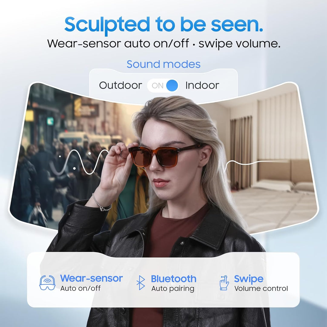 LIMU MotionSense Open-Ear Smart Glasses - Brown