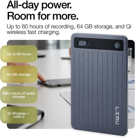 LIMU Metal - Compact AI Voice Recorder