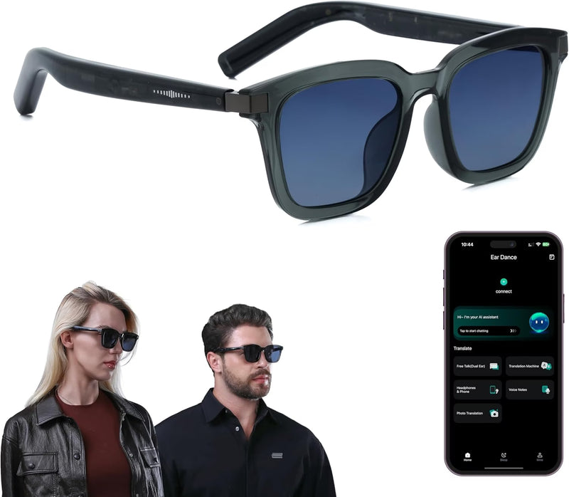 LIMU MotionSense Open-Ear Smart Glasses - Black
