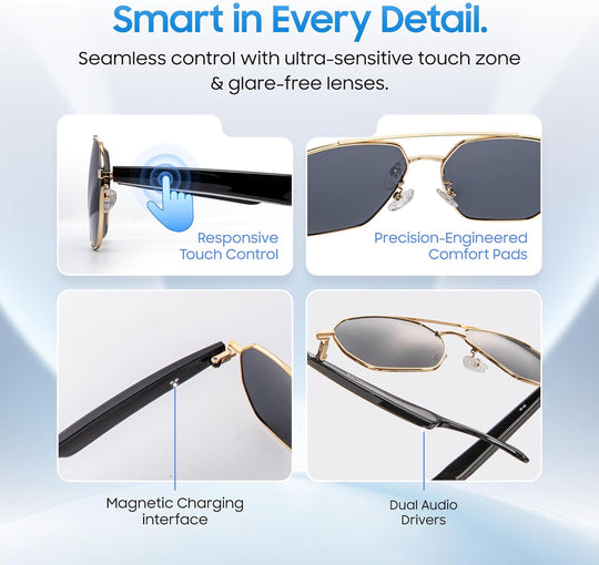 LIMU GoldFrame Classic Smart Sunglasses