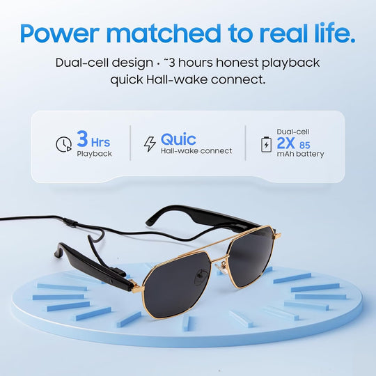 LIMU GoldFrame Classic Smart Sunglasses