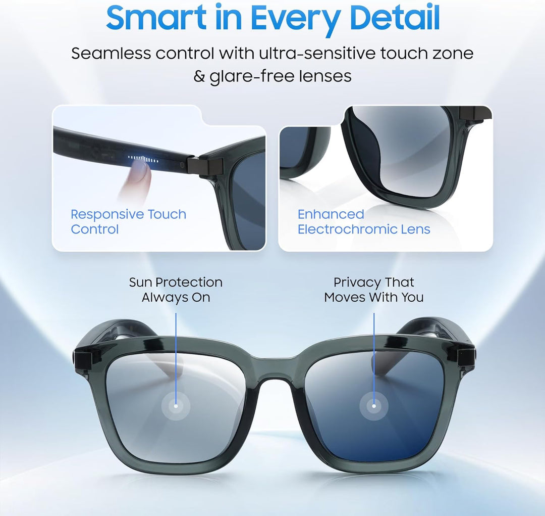 LIMU MotionSense Open-Ear Smart Glasses - Black