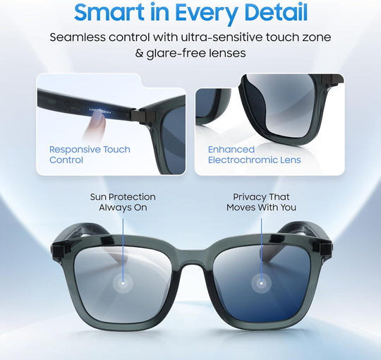 LIMU MotionSense Open-Ear Smart Glasses - Black