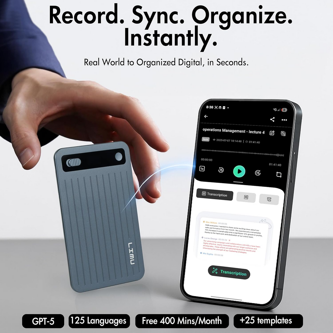 LIMU Pro Slim - Slim AI Voice Recorder
