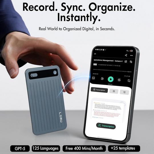 LIMU Pro Slim - Slim AI Voice Recorder