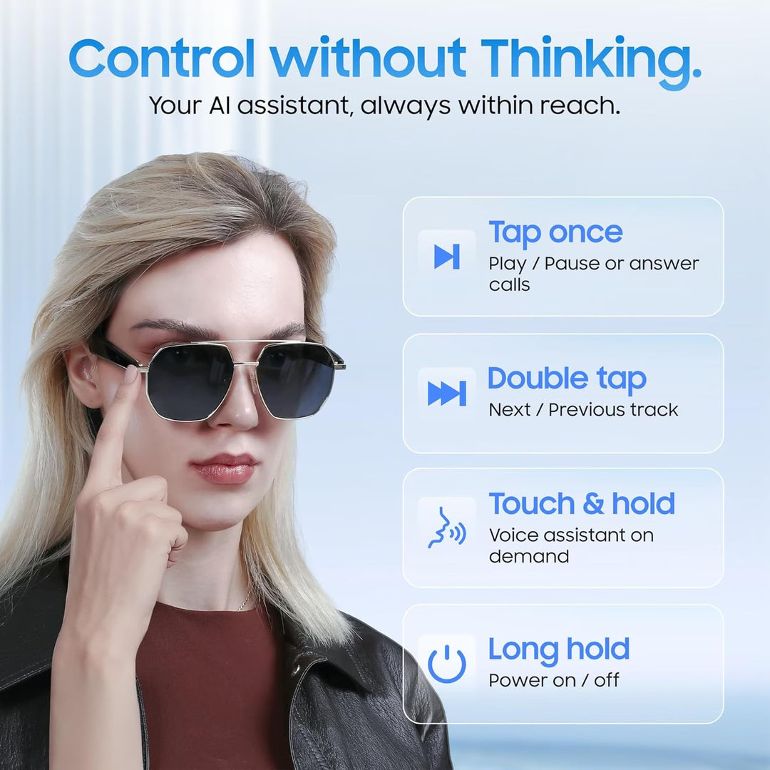 LIMU GoldFrame Classic Smart Sunglasses