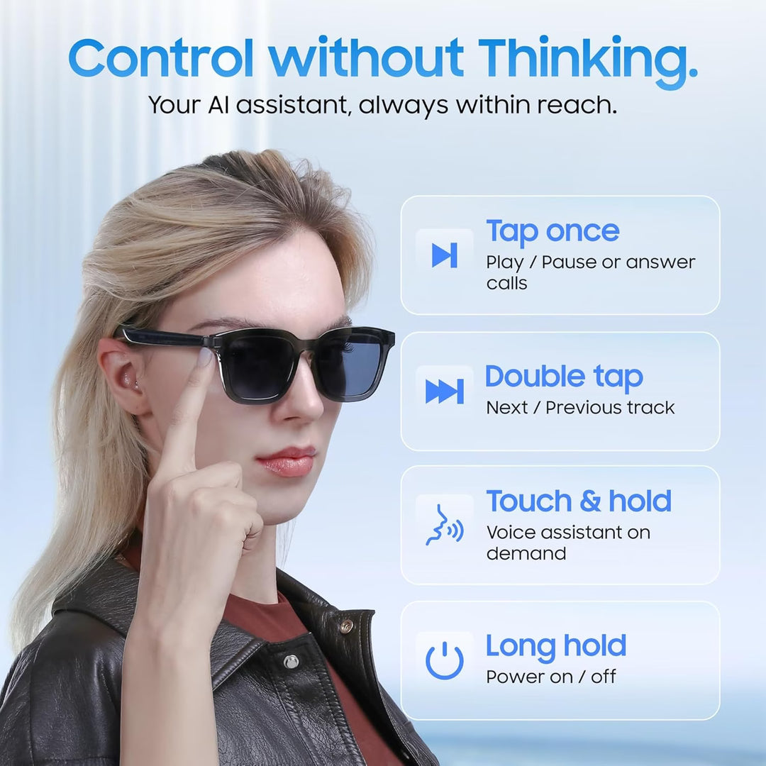 LIMU MotionSense Open-Ear Smart Glasses - Black